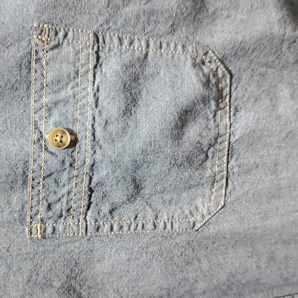 MENS BLUE LONG SLEEVE BUTTON DOWN CASUAL SHIRT SIZE 3XL NORMCORE - Picture 6 of 6